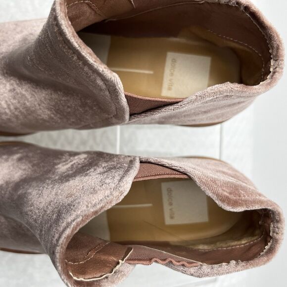 DOLCE VITA Women’s Rose Pink Velvet Ankle Boots | 6.5 - Picture 5 of 10